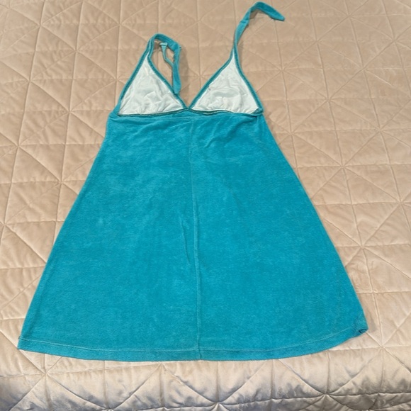Women's Turquoise Halter Top swim cover up - Picture 3 of 4